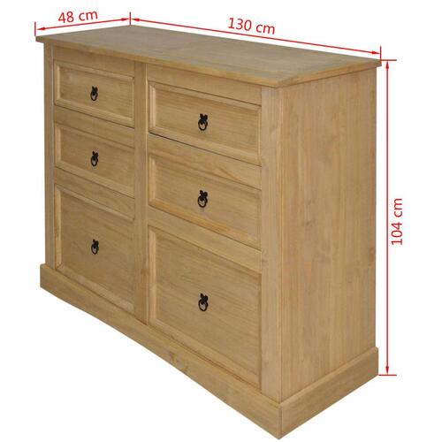 Skænk 110x43x81 cm Corona-serie mexikansk fyrretræ