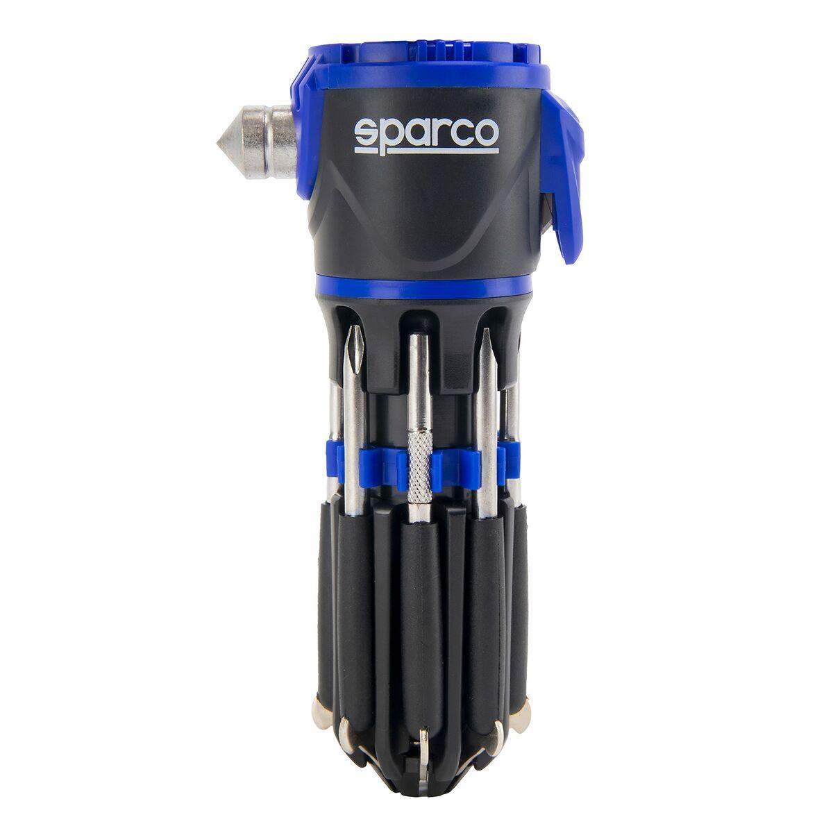 Nødhammer Sparco SPCT166 30 Lm Sort/Blå MULTIFUNKTIONEL