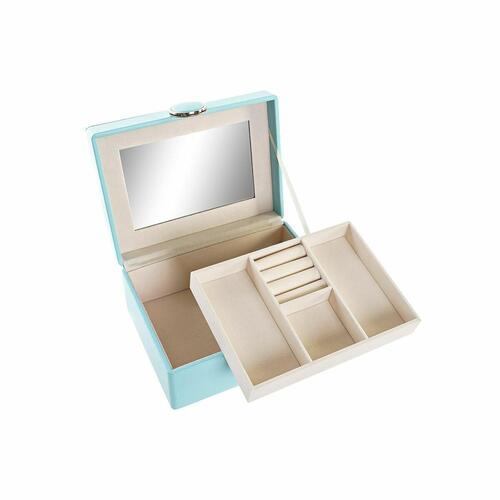 Smykkeskrin 17 x 13 x 8,5 cm Grøn Polyuretan Træ MDF