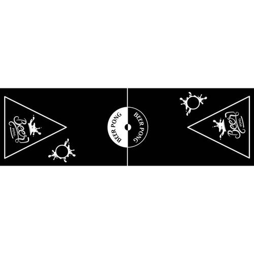 beer pong-bord højdejusterbart sort