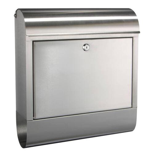 postkasse 38 x 12 x 42,5 cm rustfrit stål
