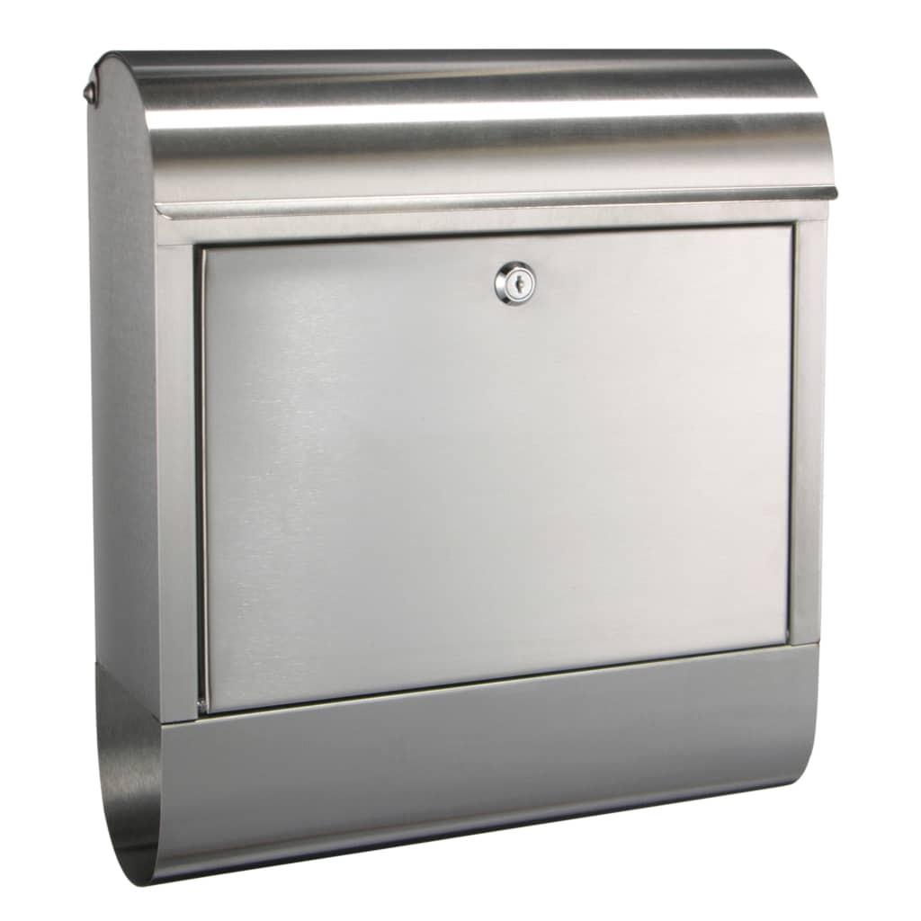 postkasse 38 x 12 x 42,5 cm rustfrit stål