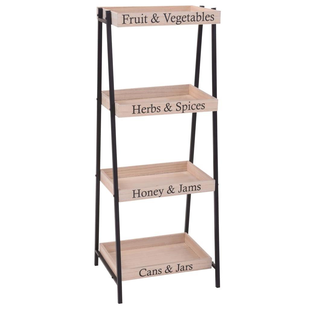Home&amp;Styling opbevaringsreol 37,5 x 32 x 96 cm stål og træ