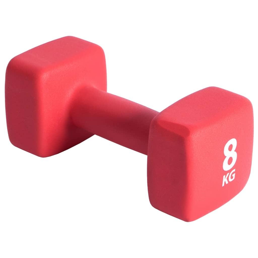 håndvægt 8 kg neopren rød