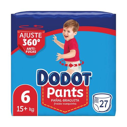 Engangsbleer Dodot Dodot Pants 15+ kg Størrelse 6 27 enheder