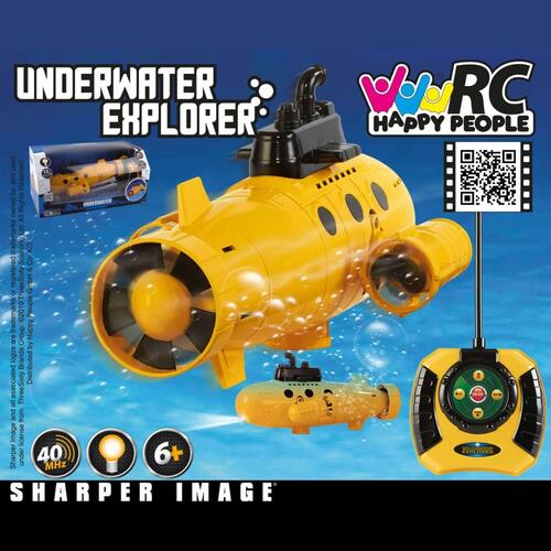 Happy People legetøjs-ubåd med fjernbetjening Underwater Explorer 26 cm