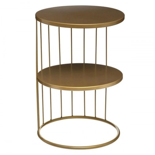 Atmosphera Kobu sofabord - gyldent metal, 36 × 36 × 52 cm