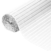 Nature haveskærm dobbeltsidet 1 x 3 m PVC hvid