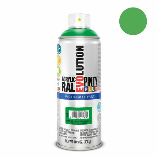 Spraymaling Pintyplus Evolution RAL 6018 Vandbaseret Yellow Green 400 ml