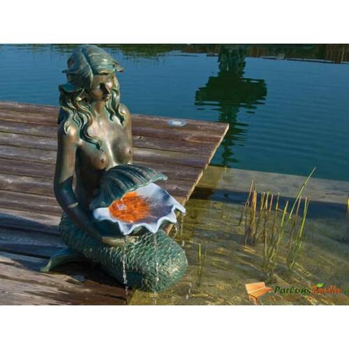 vandfigur OSLO bronzefarvet og irgrøn