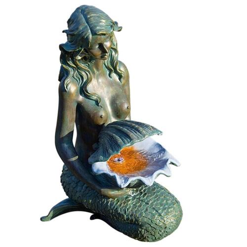 vandfigur OSLO bronzefarvet og irgrøn
