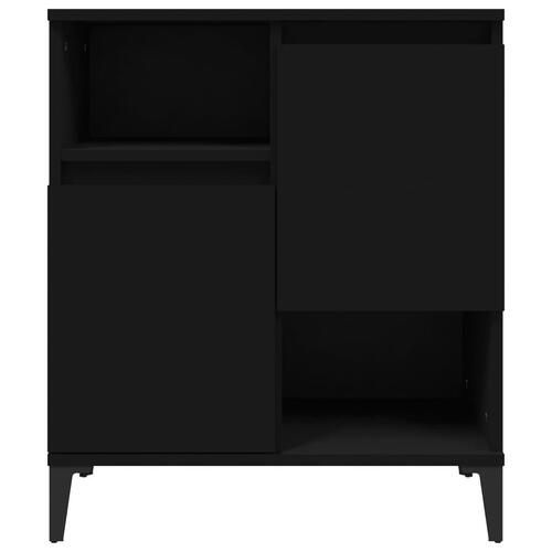 Skænk 60x35x70 cm konstrueret træ sort