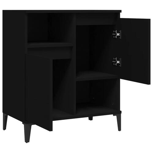 Skænk 60x35x70 cm konstrueret træ sort