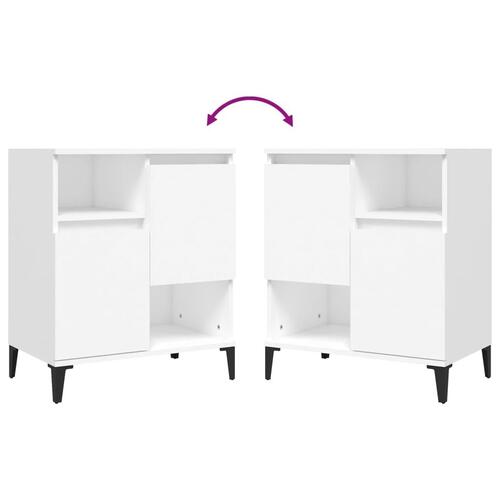 Skænk 60x35x70 cm konstrueret træ hvid