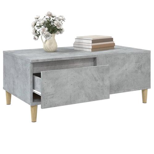 Sofabord 90x50x36,5 cm konstrueret træ betongrå