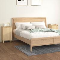 Sengeborde 2 stk. 40x35x70 cm konstrueret træ sonoma-eg