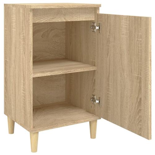 Sengeborde 2 stk. 40x35x70 cm konstrueret træ sonoma-eg