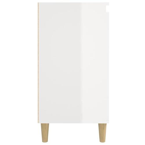 Sengeborde 2 stk. 40x35x70 cm konstrueret træ hvid højglans