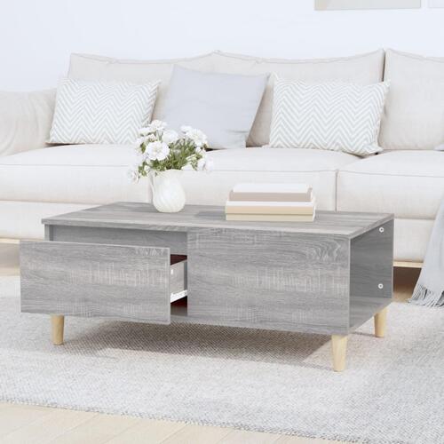 Sofabord 90x50x36,5 cm konstrueret træ grå sonoma-eg
