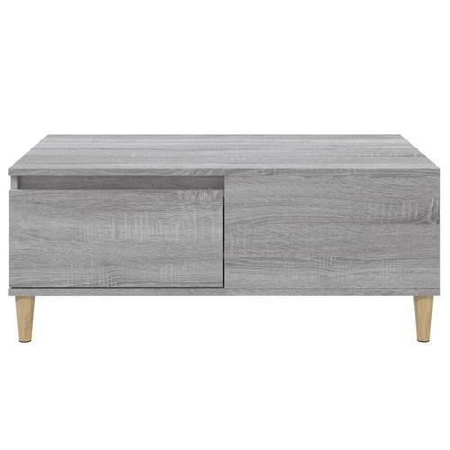 Sofabord 90x50x36,5 cm konstrueret træ grå sonoma-eg