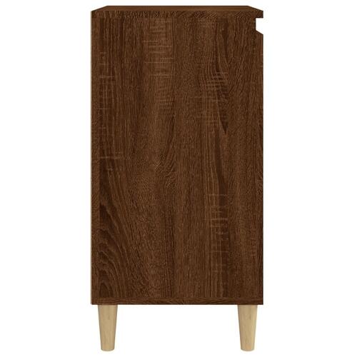 Sengeborde 2 stk. 40x35x70 cm konstrueret træ brun egetræsfarve