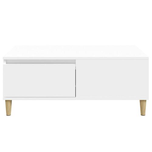 Sofabord 90x50x36,5 cm konstrueret træ hvid