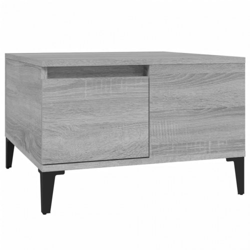Sofabord 55x55x36,5 cm konstrueret træ grå sonoma-eg