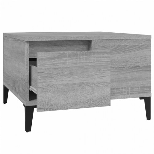 Sofabord 55x55x36,5 cm konstrueret træ grå sonoma-eg