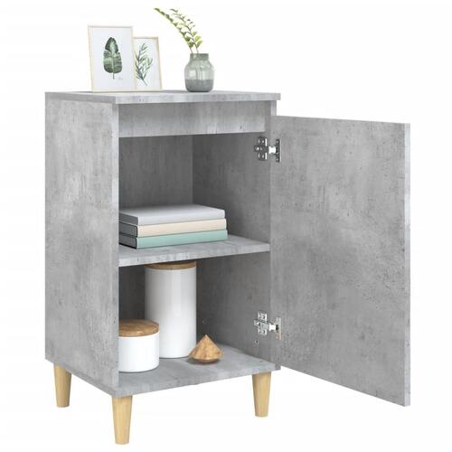 Sengeborde 2 stk. 40x35x70 cm konstrueret træ betongrå
