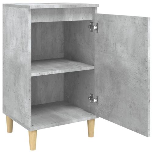 Sengeborde 2 stk. 40x35x70 cm konstrueret træ betongrå