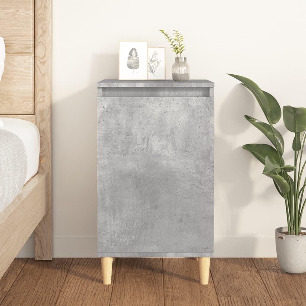 Sengebord 40x35x70 cm konstrueret træ betongrå