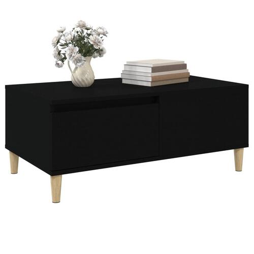 Sofabord 90x50x36,5 cm konstrueret træ sort