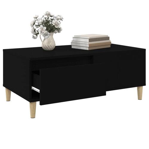 Sofabord 90x50x36,5 cm konstrueret træ sort