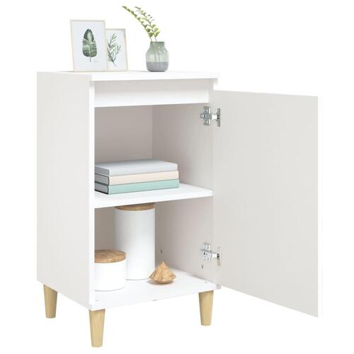 Sengeborde 2 stk. 40x35x70 cm konstrueret træ hvid