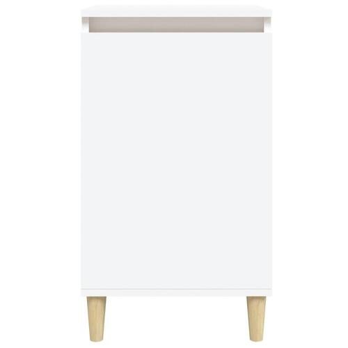 Sengeborde 2 stk. 40x35x70 cm konstrueret træ hvid