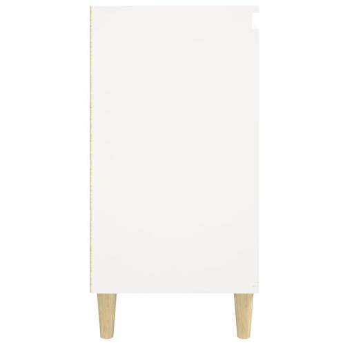 Sengeborde 2 stk. 40x35x70 cm konstrueret træ hvid