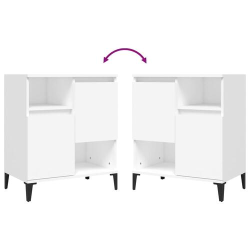 Skænke 2 stk. 60x35x70 cm konstrueret træ hvid