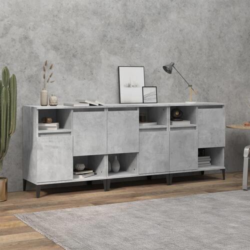 Skænke 3 stk. 60x35x70 cm konstrueret træ betongrå