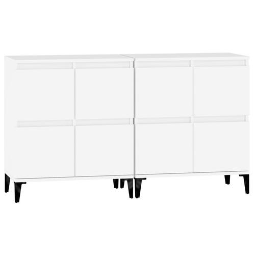 Skænke 2 stk. 60x35x70 cm konstrueret træ hvid