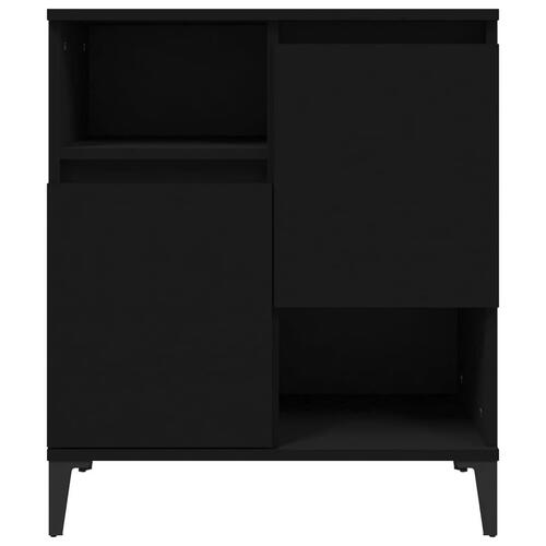 Skænke 2 stk. 60x35x70 cm konstrueret træ sort