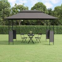 Pavillon med tag 400x300x270 cm stål antracitgrå