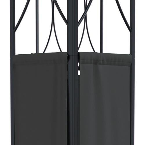 Pavillon med tag 400x300x270 cm stål antracitgrå