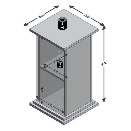 accentbord med låge 57,4 cm hvid