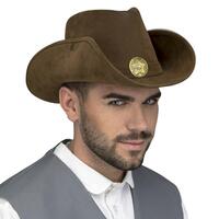 Hat Brun 59 cm Cowboy mand