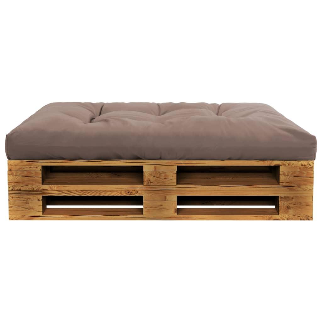 Udendørs sædehynde 120 x 80 x 10 cm stof gråbrun (OUTLET A)
