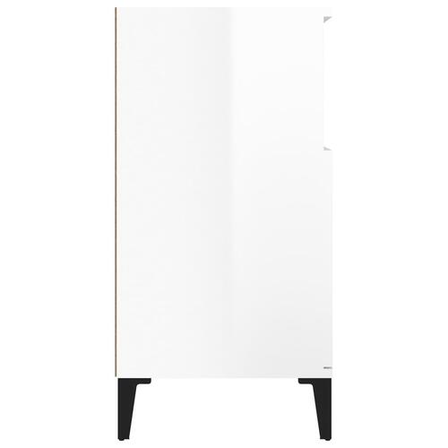 Skænk 60x35x70 cm konstrueret træ hvid højglans