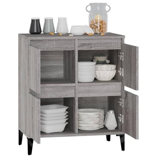 Skænk 60x35x70 cm konstrueret træ grå sonoma-eg