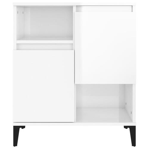 Skænke 3 stk. 60x35x70 cm konstrueret træ hvid højglans