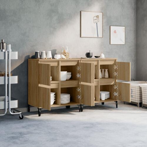 Skænke 2 stk. 60x35x70 cm konstrueret træ sonoma-eg