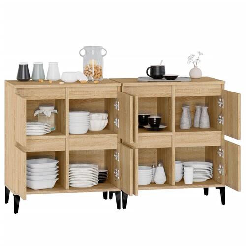 Skænke 2 stk. 60x35x70 cm konstrueret træ sonoma-eg